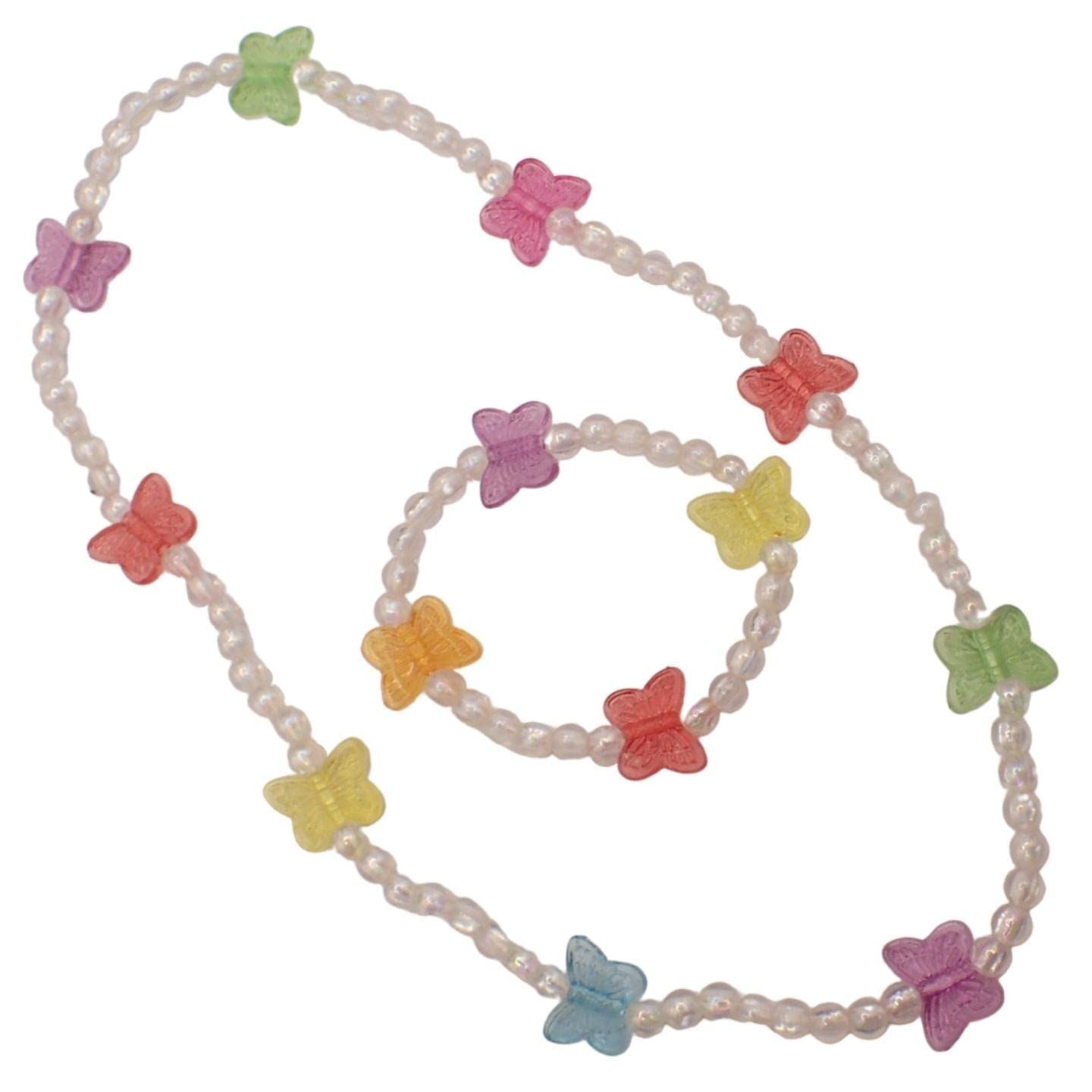 Children's Plastic Bead Necklace & Bracelet Sets